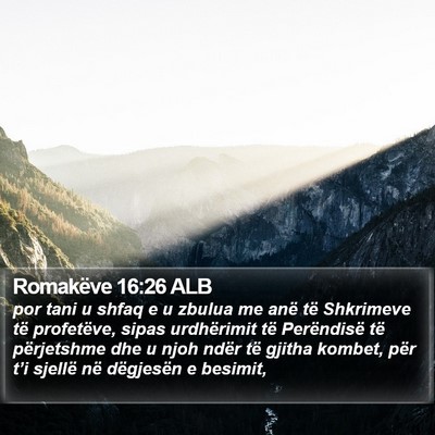Romakëve 16:26 ALB Bible Verse Image