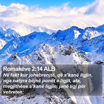 Romakëve 2:14 ALB Bible Verse Image