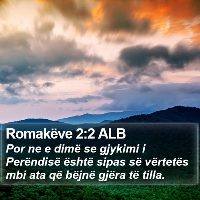 Romakëve 2:2 ALB Bible Verse Image