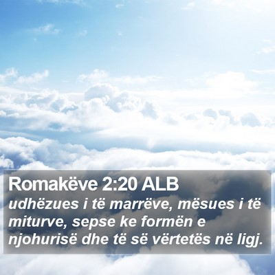 Romakëve 2:20 ALB Bible Verse Image