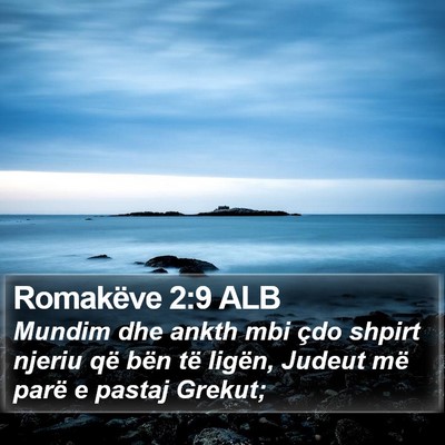 Romakëve 2:9 ALB Bible Verse Image