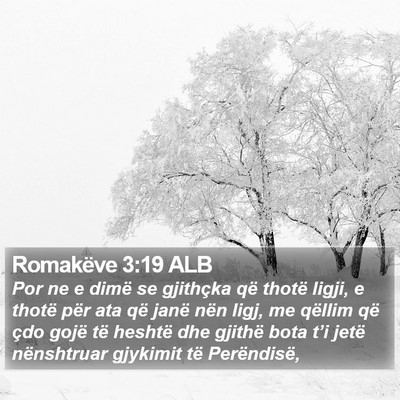Romakëve 3:19 ALB Bible Verse Image
