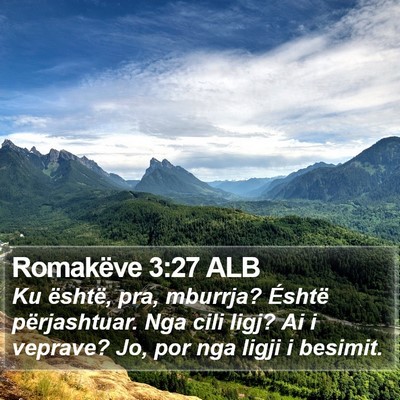 Romakëve 3:27 ALB Bible Verse Image
