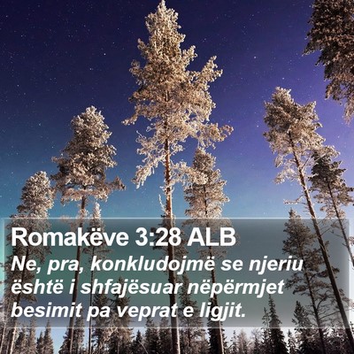 Romakëve 3:28 ALB Bible Verse Image