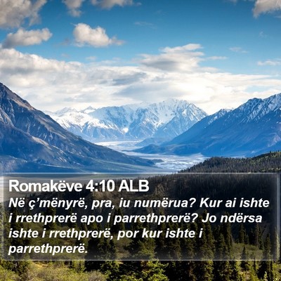 Romakëve 4:10 ALB Bible Verse Image