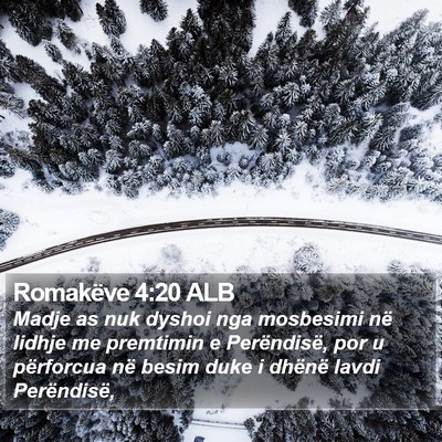 Romakëve 4:20 ALB Bible Verse Image