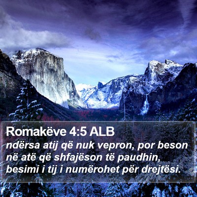 Romakëve 4:5 ALB Bible Verse Image