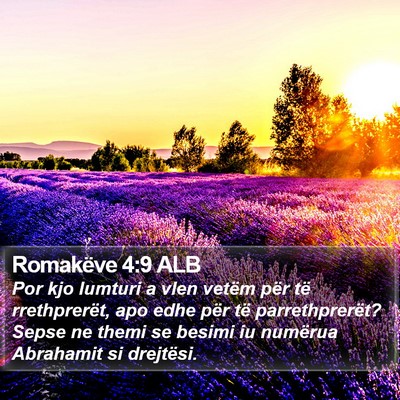 Romakëve 4:9 ALB Bible Verse Image