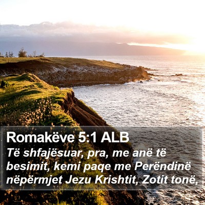 Romakëve 5:1 ALB Bible Verse Image