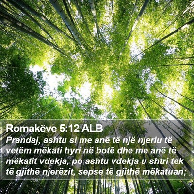 Romakëve 5:12 ALB Bible Verse Image