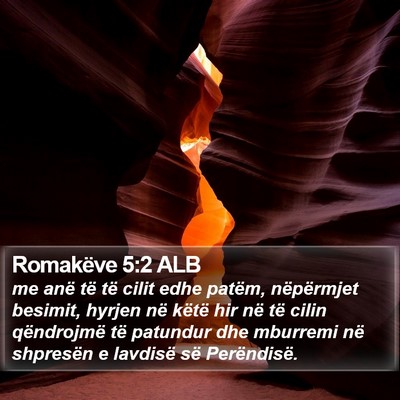 Romakëve 5:2 ALB Bible Verse Image