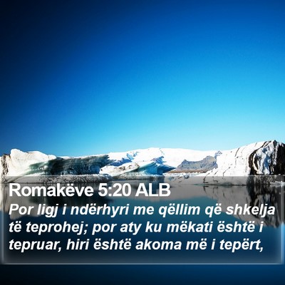 Romakëve 5:20 ALB Bible Verse Image