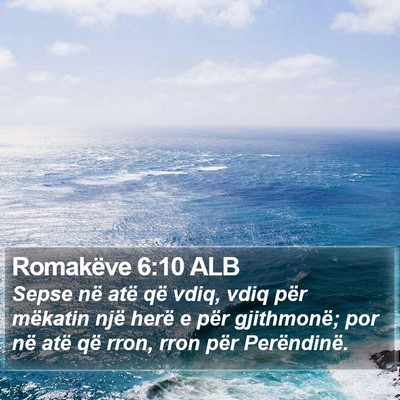 Romakëve 6:10 ALB Bible Verse Image