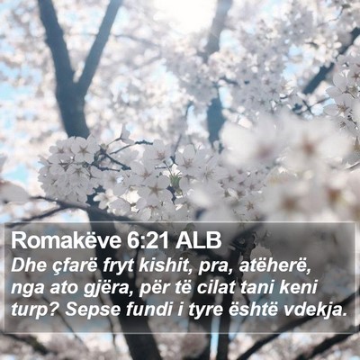 Romakëve 6:21 ALB Bible Verse Image