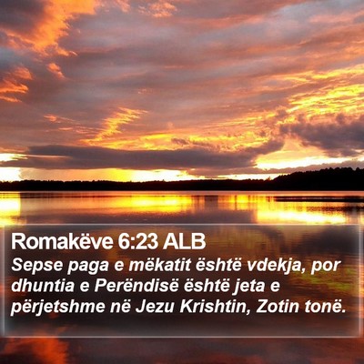 Romakëve 6:23 ALB Bible Verse Image