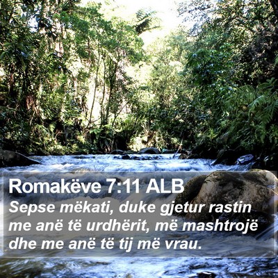 Romakëve 7:11 ALB Bible Verse Image