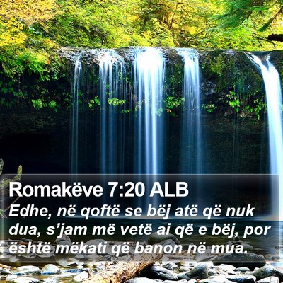 Romakëve 7:20 ALB Bible Verse Image