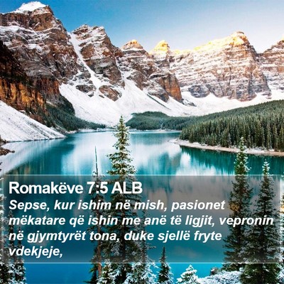 Romakëve 7:5 ALB Bible Verse Image