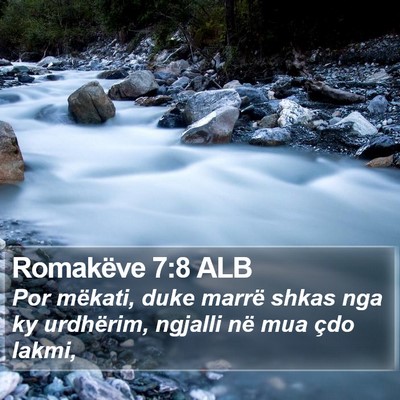 Romakëve 7:8 ALB Bible Verse Image