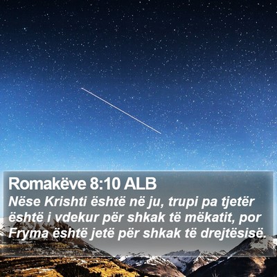 Romakëve 8:10 ALB Bible Verse Image