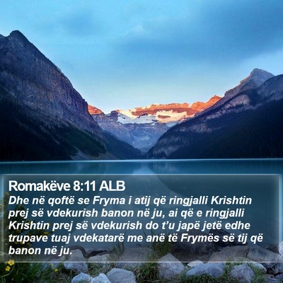 Romakëve 8:11 ALB Bible Verse Image