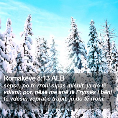 Romakëve 8:13 ALB Bible Verse Image