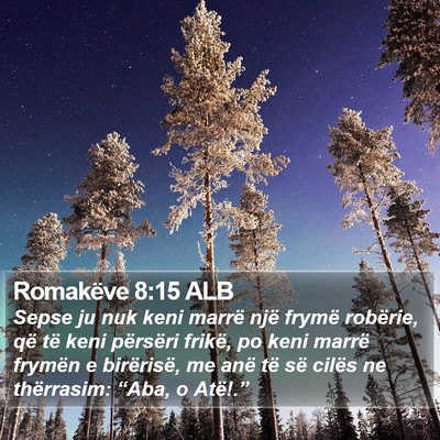 Romakëve 8:15 ALB Bible Verse Image
