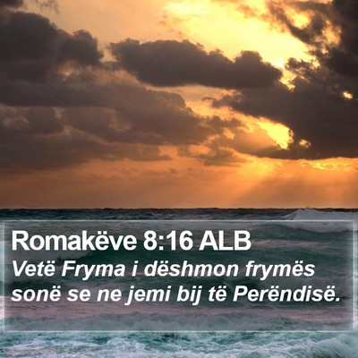 Romakëve 8:16 ALB Bible Verse Image