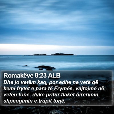 Romakëve 8:23 ALB Bible Verse Image