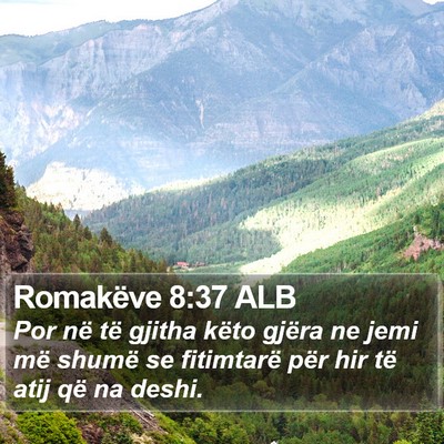 Romakëve 8:37 ALB Bible Verse Image