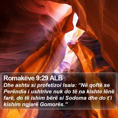Romakëve 9:29 ALB Bible Verse Image