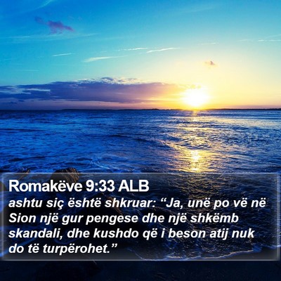 Romakëve 9:33 ALB Bible Verse Image