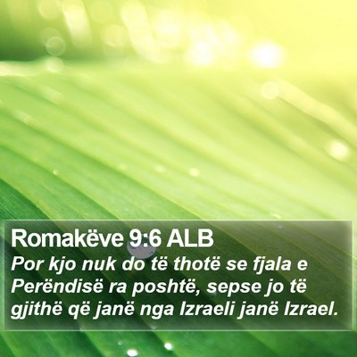 Romakëve 9:6 ALB Bible Verse Image