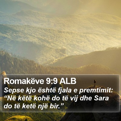 Romakëve 9:9 ALB Bible Verse Image