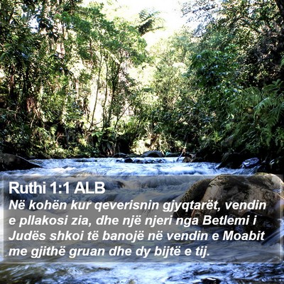 Ruthi 1:1 ALB Bible Verse Image