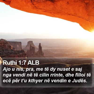 Ruthi 1:7 ALB Bible Verse Image