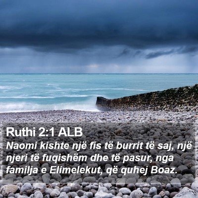 Ruthi 2:1 ALB Bible Verse Image