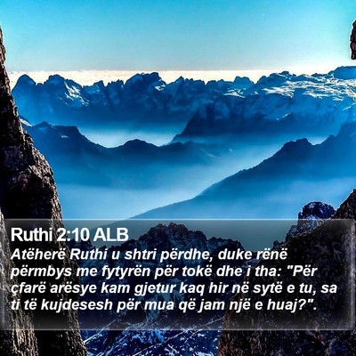 Ruthi 2:10 ALB Bible Verse Image