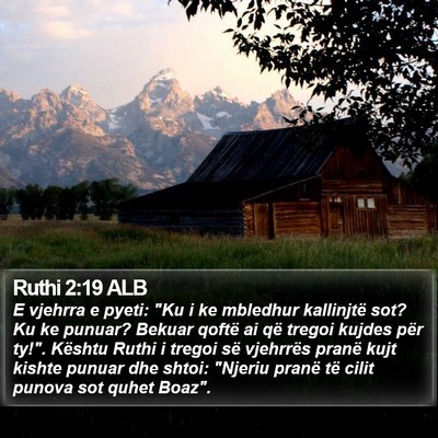 Ruthi 2:19 ALB Bible Verse Image