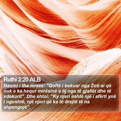 Ruthi 2:20 ALB Bible Verse Image