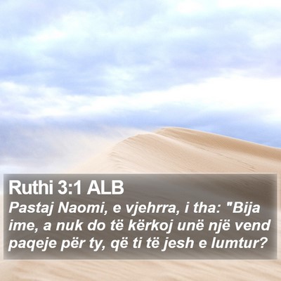 Ruthi 3:1 ALB Bible Verse Image