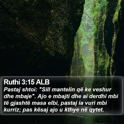 Ruthi 3:15 ALB Bible Verse Image