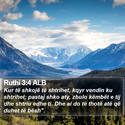 Ruthi 3:4 ALB Bible Verse Image