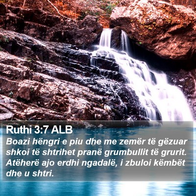 Ruthi 3:7 ALB Bible Verse Image