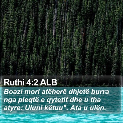 Ruthi 4:2 ALB Bible Verse Image