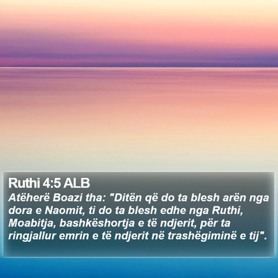Ruthi 4:5 ALB Bible Verse Image
