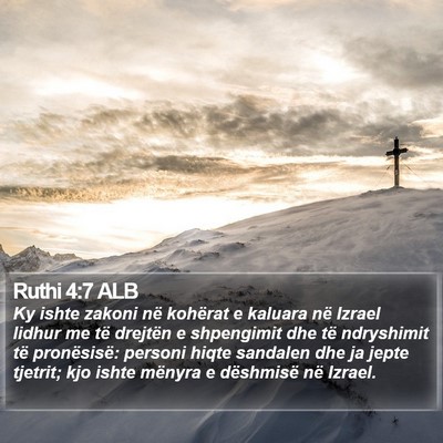 Ruthi 4:7 ALB Bible Verse Image