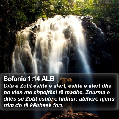 Sofonia 1:14 ALB Bible Verse Image