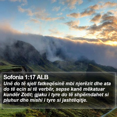 Sofonia 1:17 ALB Bible Verse Image