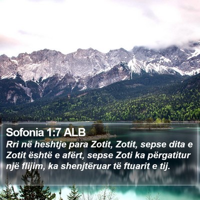 Sofonia 1:7 ALB Bible Verse Image